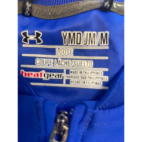 Under Armour Youth Medium Blue Athletic Baseball Warm Up Shirt - Picture 4 of 7